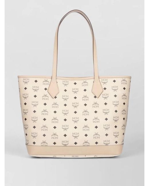 MCM Natural Shoulder Bag Shopper Dual Handle Design