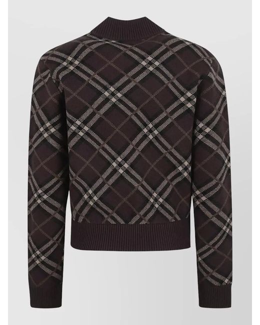 Burberry Black Cashmere Wool Ribbed Cardigan