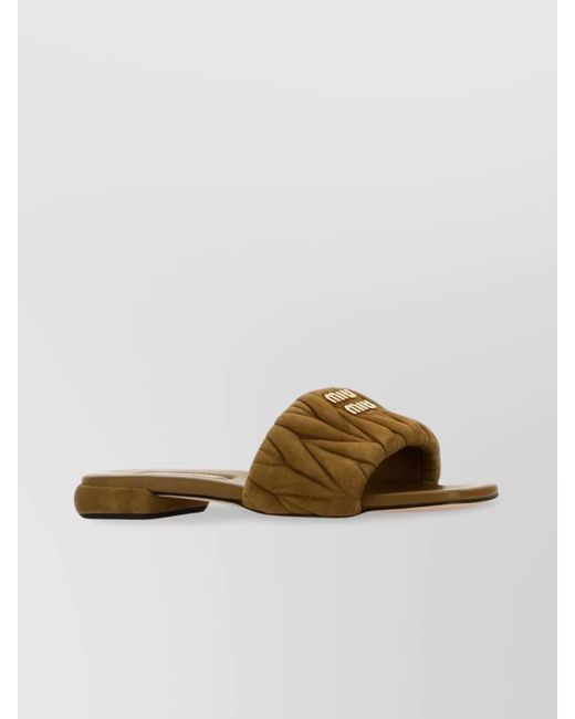 Miu Miu Metallic Suede Sandals