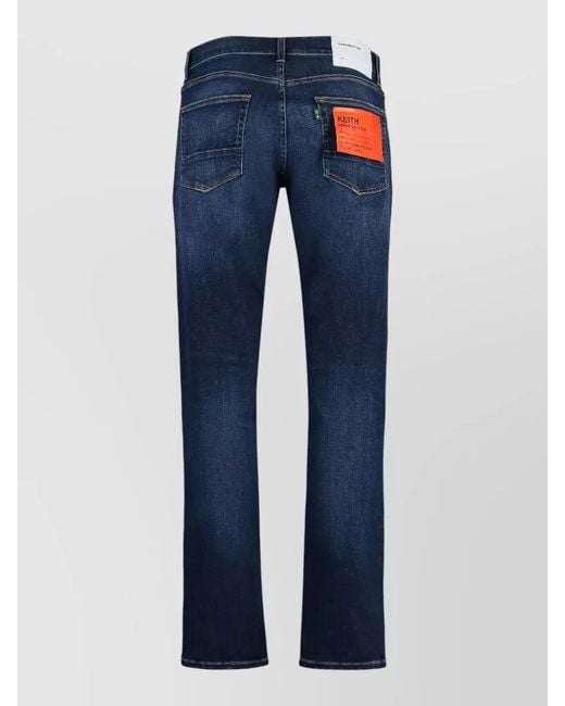 Department 5 Blue Keith Slim Fit Jeans Belt Loop Design for men