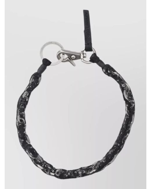 Our Legacy Metallic Necklace Chain Keyring Attachment Lace Detail
