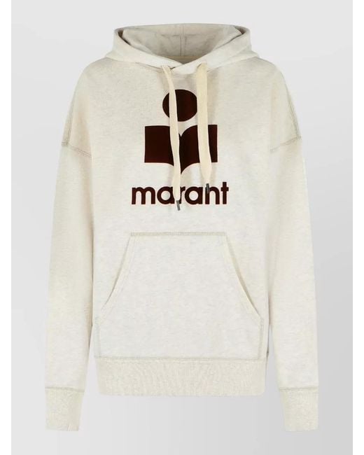Isabel Marant Natural Mansel Hooded Cotton Blend Sweatshirt
