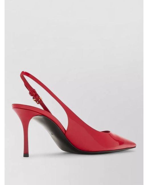 Dolce & Gabbana Red Patent Leather Slingback Mules