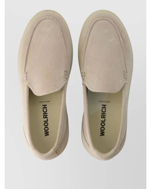 Woolrich Natural Leather Moccasins for men
