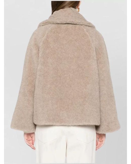 Max Mara Natural Alpaca Cashmere Silk Oversized Coat