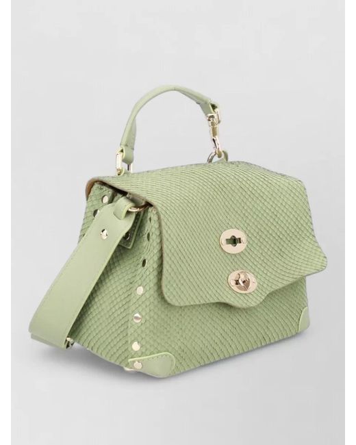 Zanellato Green Leather Shoulder Bag