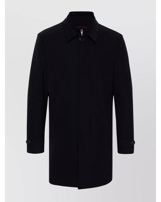 Fay Blue Sleeve Long Pockets Side Coat for men