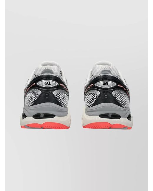 Asics Gray Mesh Panel Low-Top Sneakers for men