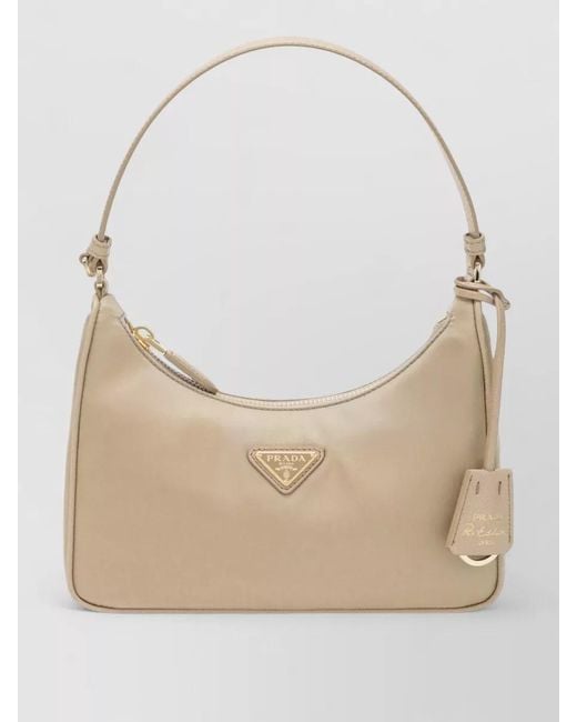 Prada Natural Shoulder Bag Adjustable Strap Hardware