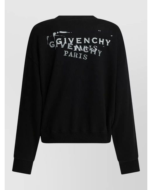 Givenchy Black Printed Cotton Sweatshirt