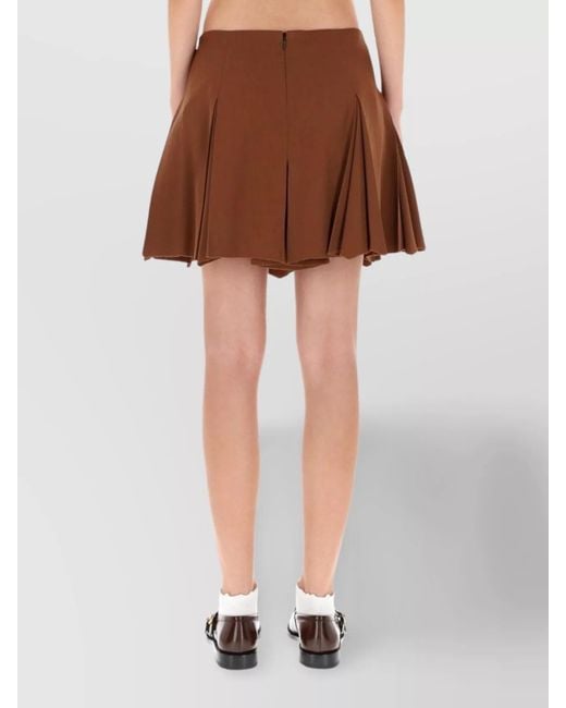 Marni White Virgin Wool Pleated Mini Skirt