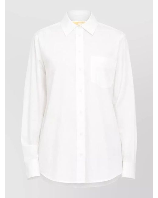 Michael Kors White Cotton Poplin Shirt