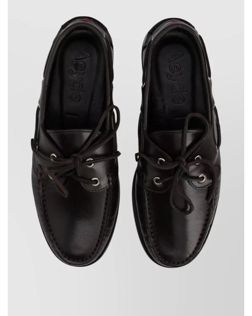 Aeyde Black Leather Loafers