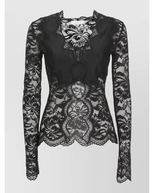 Rabanne Black Lace Sweater Dress Fitted Waist Cutout