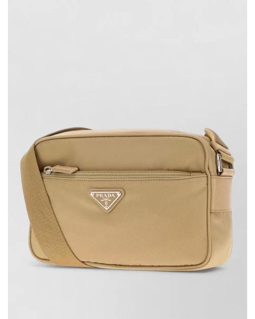 Prada Natural Renylon Crossbody Bag Adjustable Strap Pocket