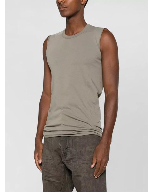 Rick Owens Brown Sleeveless Crew Neck Casual Regular Shirt for men