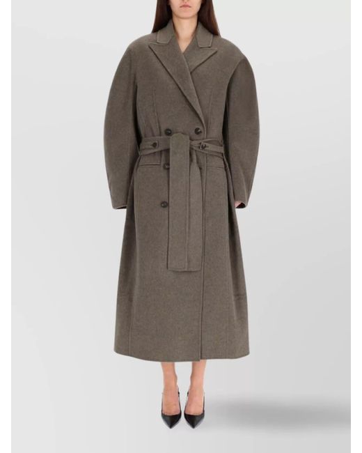 Jacquemus Brown Virgin Wool Relaxed-Fit Double-Breasted Coat