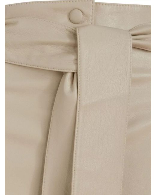 Nanushka Natural High-Rise Faux Leather Miniskirt