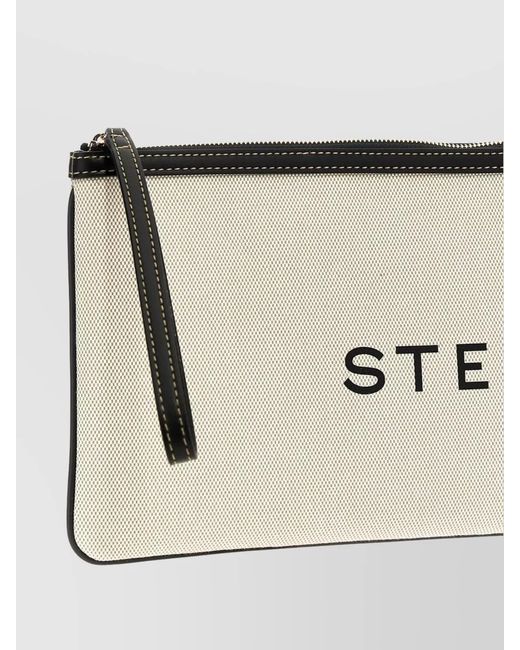 Stella McCartney Natural Smc Canvas Pouch Clutch Bag