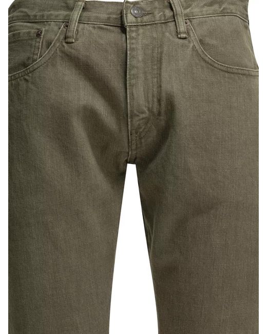 RRL Green Signature Straight Leg Five Pocket Jeans for men