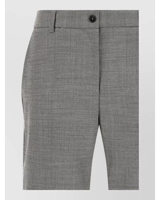 Alberto Biani Gray Charlie Tailored Pants Featuring Belt Loops