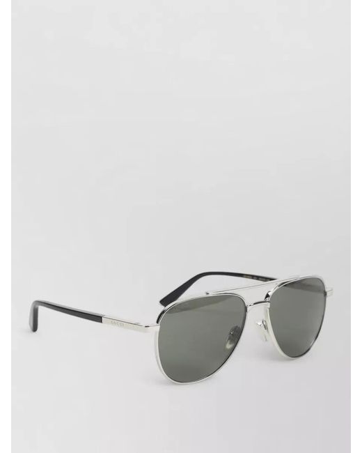 Gucci Gray Acetate Aviator Sunglasses