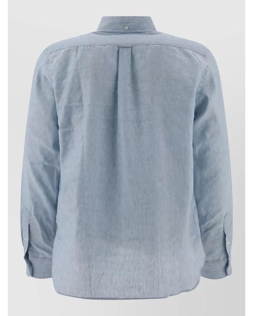 Beams Plus Blue Linen Shirt for men