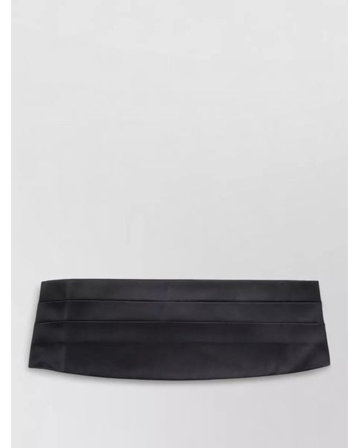 Brunello Cucinelli Gray Cotton Silk Cummerbund Front Pleats Satin for men