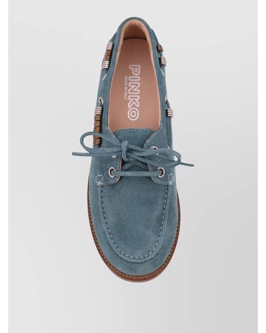 Pinko Blue Suede Loafers