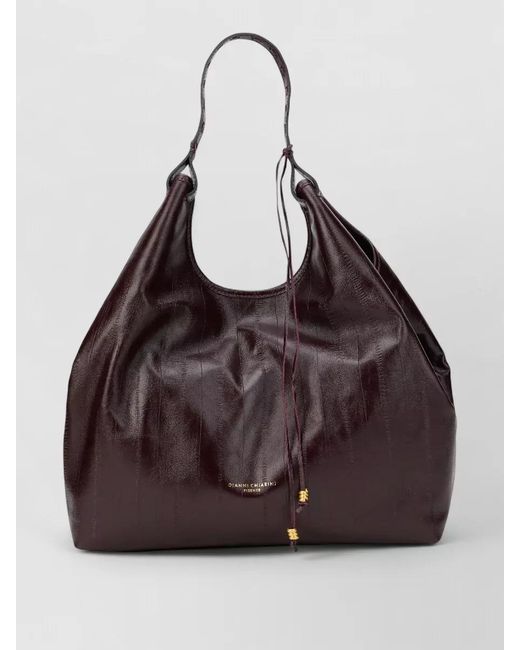 Gianni Chiarini Brown Leather Shoulder Tote Bag Large Capacity