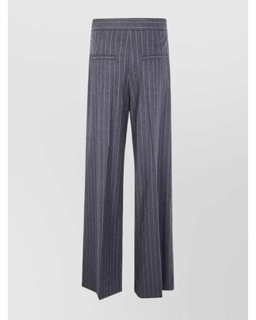 Sportmax Gray Wide-Leg Trousers