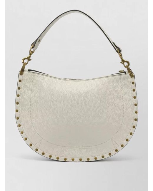 Isabel Marant Natural Oskan Soft Zip Medium Shoulder Bag