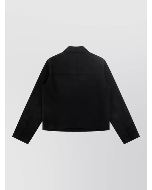 Entire studios Black Single Breasted Coat for men