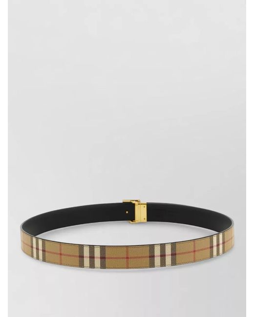 Burberry Gray Reversible Belt for men