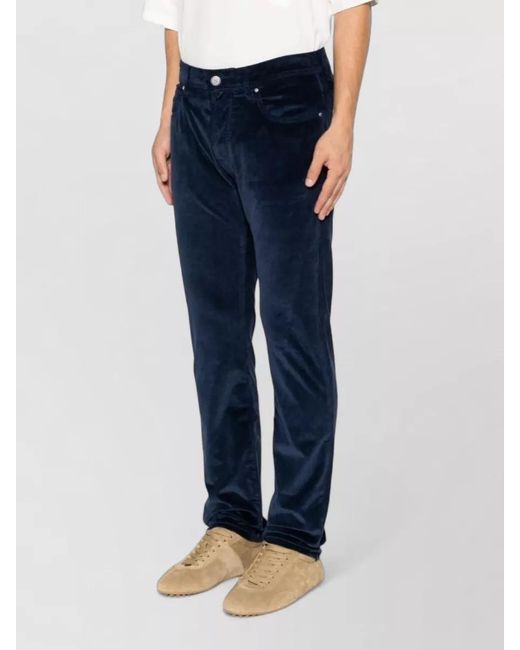 Jacob Cohen Blue Mid Rise Regular Fit Corduroy Jeans for men
