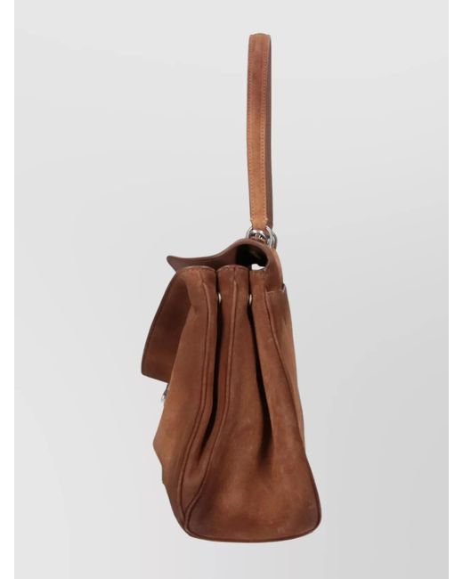 Balenciaga Brown Rodeo Medium Leather Shoulder Bag