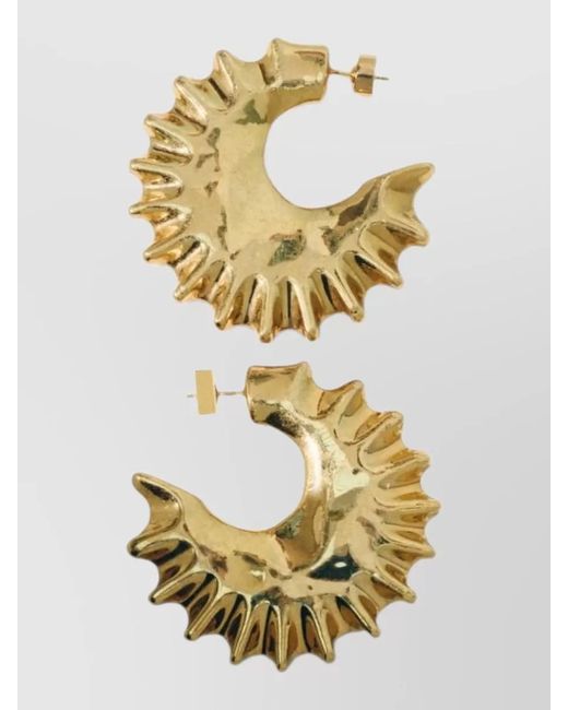 Jacquemus Metallic Les Creoles Hippocampe Earrings