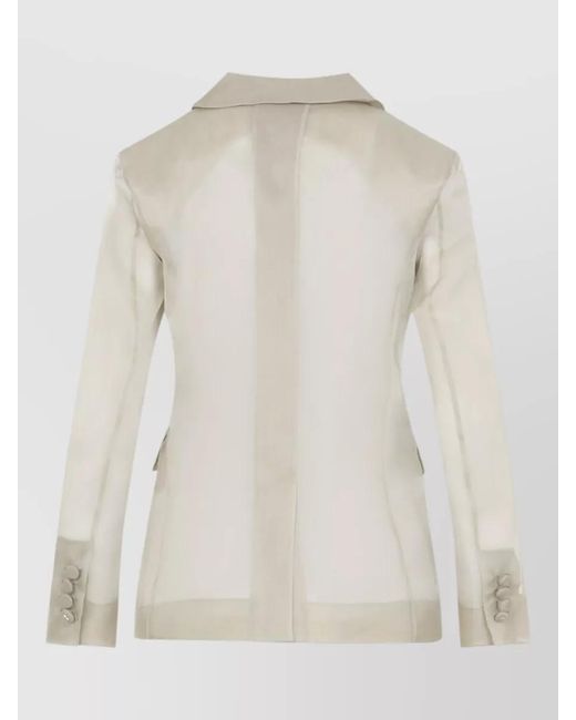 Max Mara Natural Silk Double-Breasted Blazer