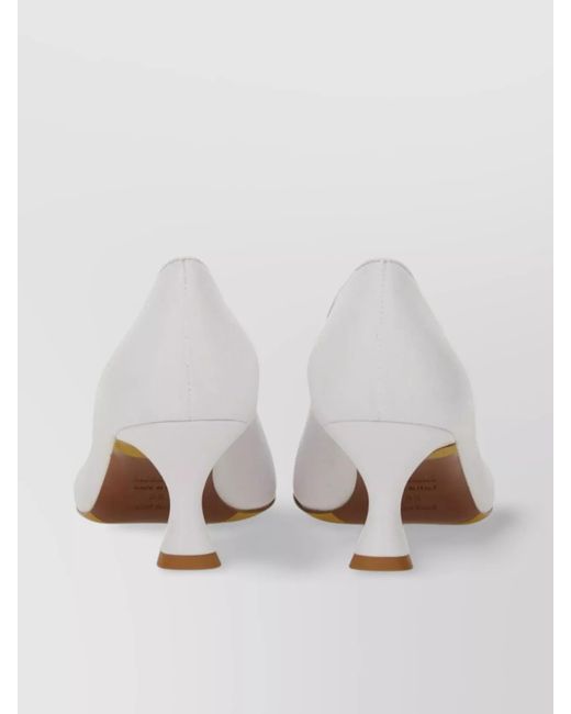 Moschino White Polyamide Pumps