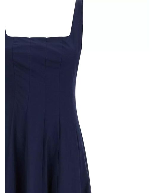 Staud Blue Cotton Midi Dress