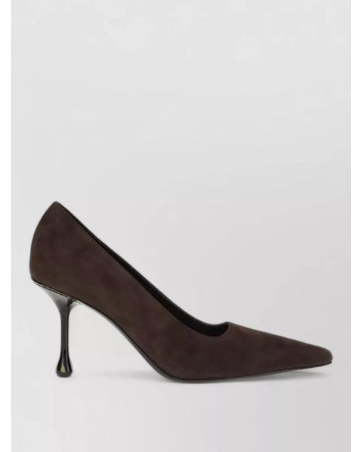 Jimmy Choo Brown Leather Pointed-Toe Pumps
