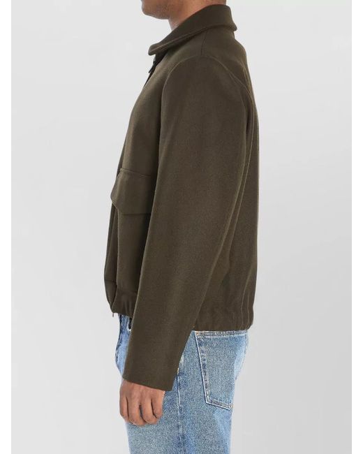 Barena Green Magan Caramal Wool Blend Jacket for men