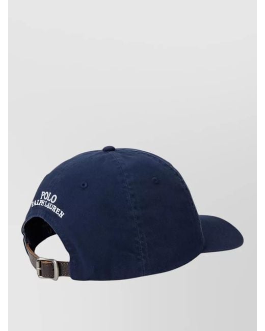 Polo Ralph Lauren Blue Casual Hat Curved Brim Nylon Silk