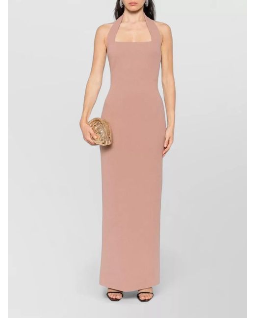 Solace London White Ilona Halter Neck Open Back Maxi Dress