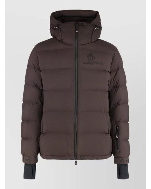Moncler Brown Ski Jacket Isorno With Hood for men