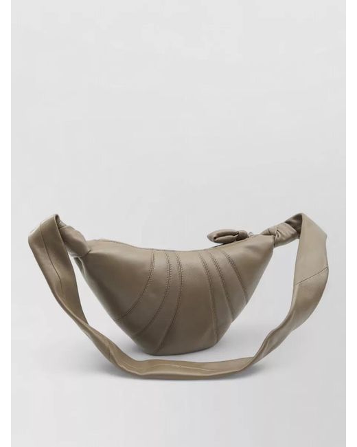 Lemaire Gray Lamb Leather Small Shoulder Bag