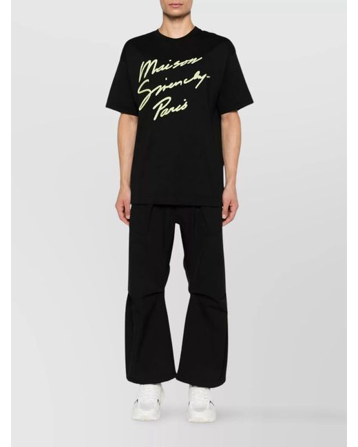 Givenchy Black Cotton Short-Sleeve Crew-Neck T-Shirt for men