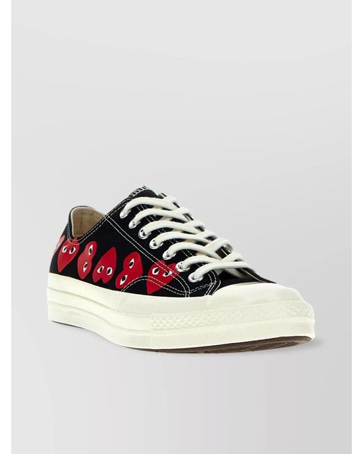 COMME DES GARÇONS PLAY Black Cotton Low-Top Sneakers for men