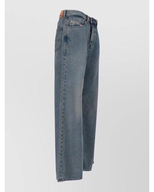 DIESEL Blue Wide-Leg Trousers