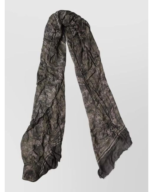 Dolce & Gabbana Gray Camouflage Modal Shawl Scarf Lightweight for men
